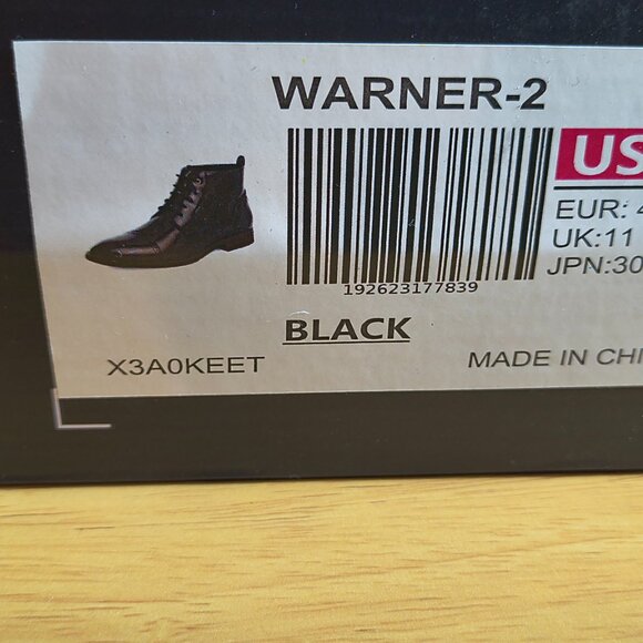 Men’s Black Dress Shoes | Size 12 | Classic Formal Leather Look - Picture 2 of 6